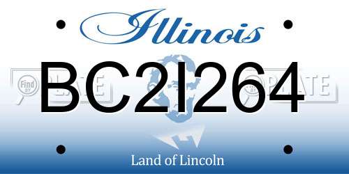 BC2I264 Illinois License Plate