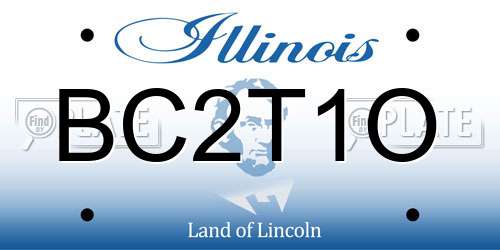 BC2T1O Illinois License Plate