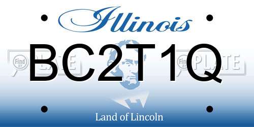 BC2T1Q Illinois License Plate