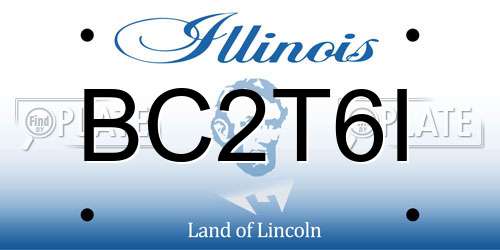 BC2T6I Illinois License Plate
