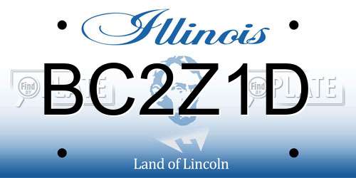 BC2Z1D Illinois License Plate