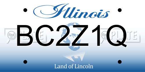 BC2Z1Q Illinois License Plate