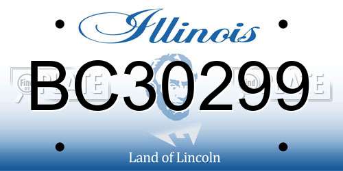BC30299 Illinois License Plate