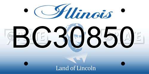 BC30850 Illinois License Plate
