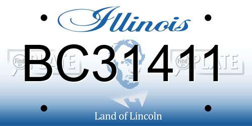 BC31411 Illinois License Plate