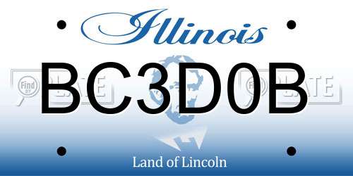 BC3D0B Illinois License Plate