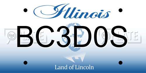 BC3D0S Illinois License Plate
