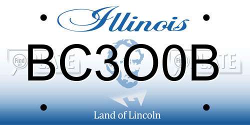 BC3O0B Illinois License Plate