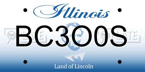 BC3O0S Illinois License Plate
