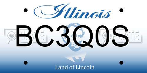 BC3Q0S Illinois License Plate