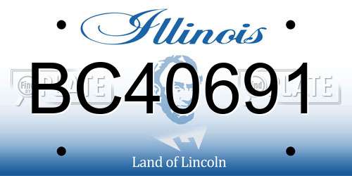 BC40691 Illinois License Plate
