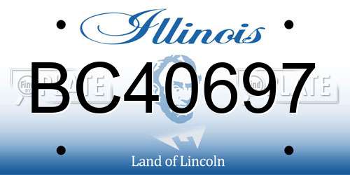 BC40697 Illinois License Plate
