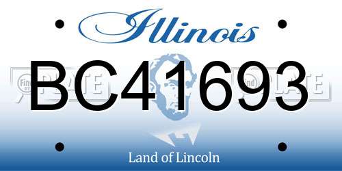 BC41693 Illinois License Plate