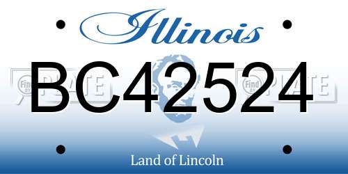 BC42524 Illinois License Plate