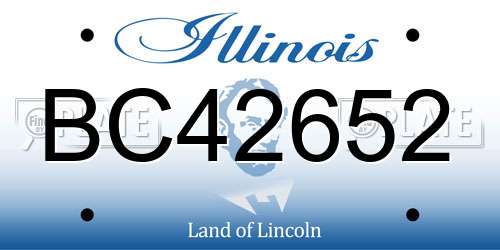 BC42652 Illinois License Plate