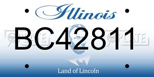 BC42811 Illinois License Plate