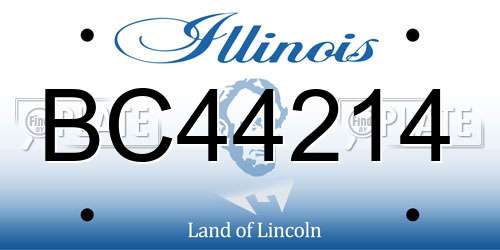 BC44214 Illinois License Plate