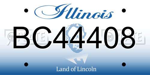 BC44408 Illinois License Plate