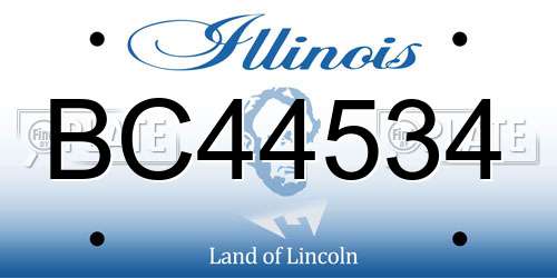 BC44534 Illinois License Plate