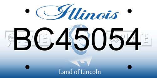 BC45054 Illinois License Plate