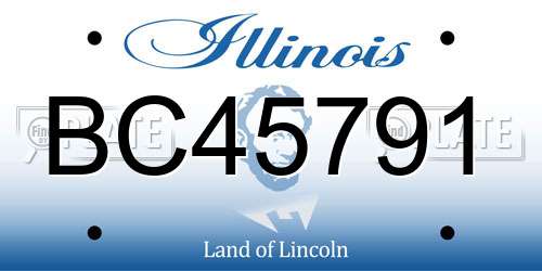 BC45791 Illinois License Plate