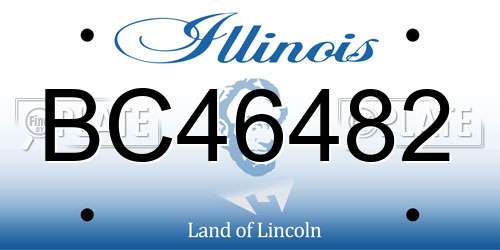 BC46482 Illinois License Plate