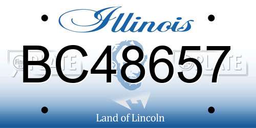 BC48657 Illinois License Plate