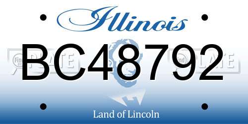 BC48792 Illinois License Plate