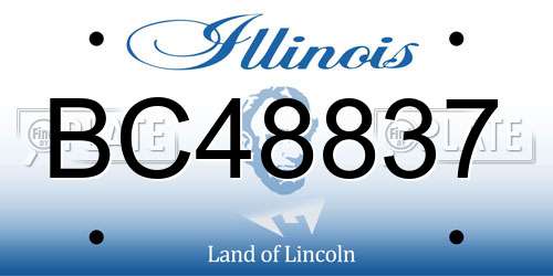 BC48837 Illinois License Plate