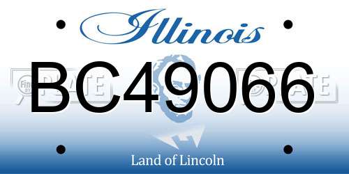 BC49066 Illinois License Plate