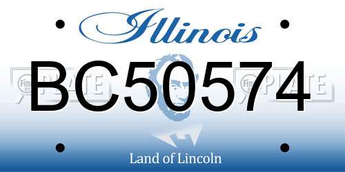 BC50574 Illinois License Plate