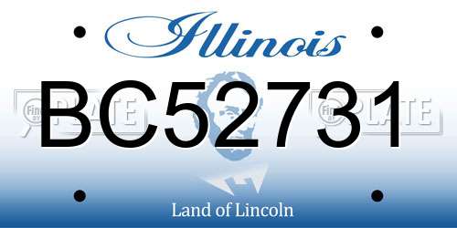 BC52731 Illinois License Plate