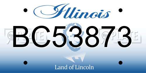 BC53873 Illinois License Plate