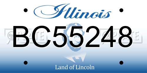 BC55248 Illinois License Plate