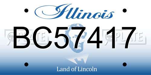 BC57417 Illinois License Plate