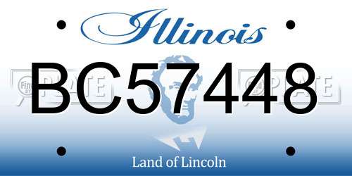 BC57448 Illinois License Plate