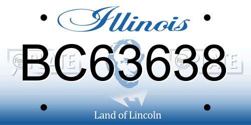 BC63638 Illinois License Plate
