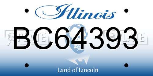 BC64393 Illinois License Plate
