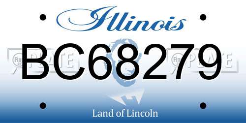BC68279 Illinois License Plate