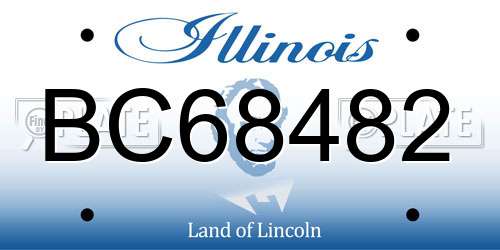 BC68482 Illinois License Plate