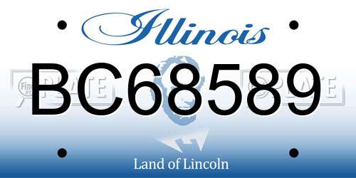BC68589 Illinois License Plate