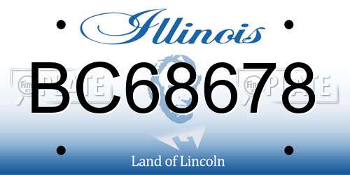 BC68678 Illinois License Plate