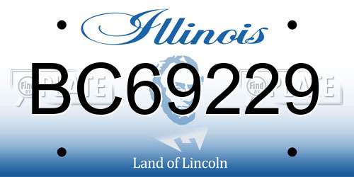 BC69229 Illinois License Plate