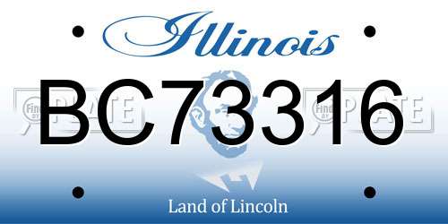 BC73316 Illinois License Plate