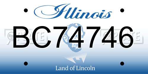 BC74746 Illinois License Plate
