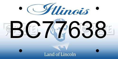 BC77638 Illinois License Plate