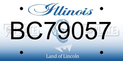 BC79057 Illinois License Plate