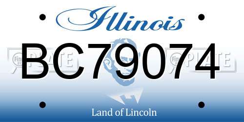 BC79074 Illinois License Plate