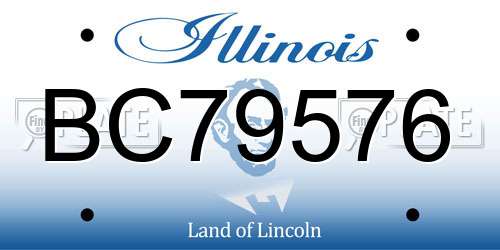 BC79576 Illinois License Plate