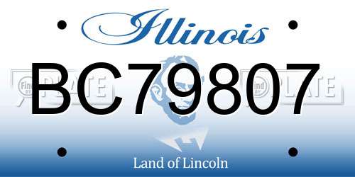 BC79807 Illinois License Plate